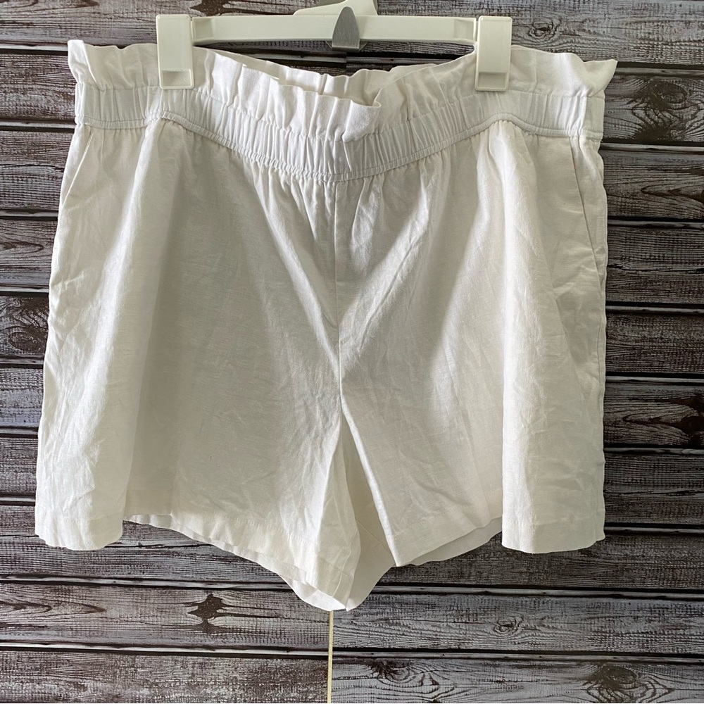 Express Women's Shorts Size XL Linen Blend Pull-On‎ Stretch Waist Pockets NWT